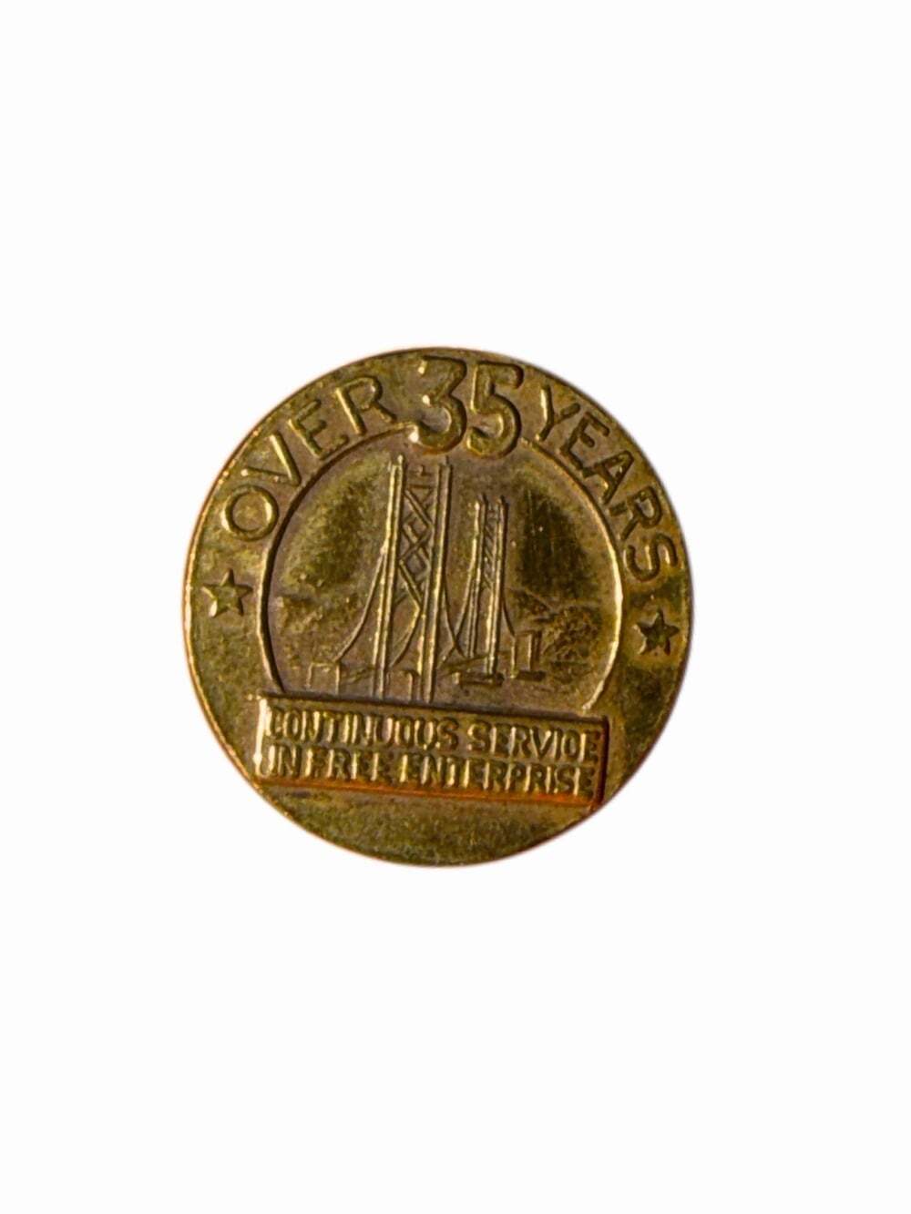 Free Enterprise 35 Years of Service Vintage Lapel Pin